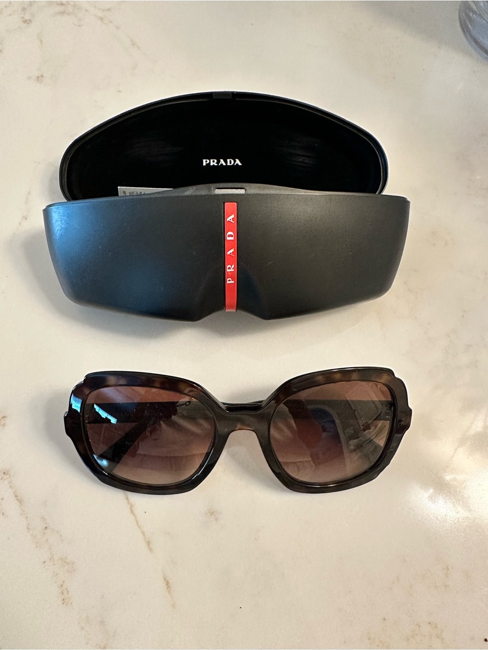 Prada Brown Tortoiseshell Cat-Eye Sunglasses